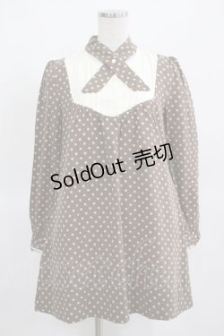 画像1: Ank Rouge / ドットワンピース M ブラウン H-25-03-14-040-CA-OP-NS-ZH