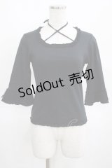 PINK HOUSE / ドットチュールフリルトップス M ブラック H-25-03-14-043-LO-TO-NS-ZH