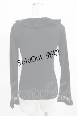 画像3: PINK HOUSE / チュール襟カットソー M ブラック H-25-03-14-045-LO-TO-NS-ZH