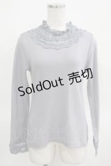 PINK HOUSE / ドットチュールフリルトップス M グレー H-25-03-14-046-LO-TO-NS-ZH
