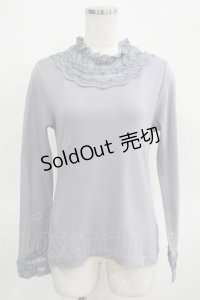 PINK HOUSE / ドットチュールフリルトップス M グレー H-25-03-14-046-LO-TO-NS-ZH