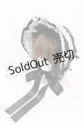 metamorphose / 無地ラッセルレースつきボンネット  ブラック H-25-03-14-1001-ME-AC-NS-ZH