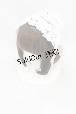 画像1: ALICE and the PIRATES / 水彩の恋空と雨音のしらべ柄ヘッドドレス  ラベンダー H-25-03-14-1005-PA-AC-NS-ZH