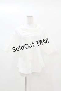 an another angelus / マリンタイカラー5分袖ブラウス Free OFF WHITE H-25-03-14-1050-CA-BL-NS-ZH