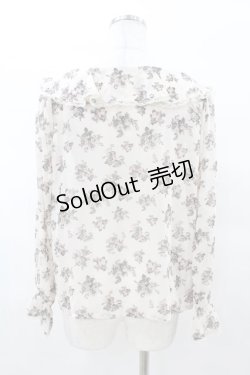 画像2: an another angelus / 花柄シフォンブラウス Free IVORY H-25-03-14-1053-CA-BL-NS-ZH