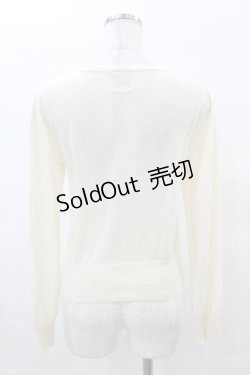 画像2: F&A / ローズボタンニットカーディガン Free OFF WHITE H-25-03-14-1058-LO-TO-NS-ZH