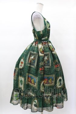 画像3: Perla nell' ostrica / Fruit Still Life Art Museum Jumper Skirt L グリーン H-25-03-14-1018-EL-OP-NS-ZH