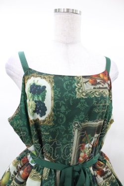 画像4: Perla nell' ostrica / Fruit Still Life Art Museum Jumper Skirt L グリーン H-25-03-14-1018-EL-OP-NS-ZH
