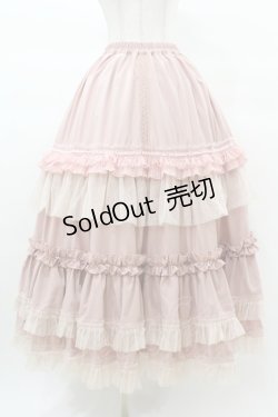 画像1: Hoshibako Works / 七色ワルツ チュールフリルアンダースカート(ロング) Free ピンク H-25-03-14-1020-0-SK-NS-ZH