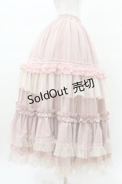 画像3: Hoshibako Works / 七色ワルツ チュールフリルアンダースカート(ロング) Free ピンク H-25-03-14-1020-0-SK-NS-ZH