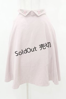 画像1: Fi.n.t / ウエストフラワー刺繍フレアースカート Free PINK H-25-03-14-1032-CA-SK-NS-ZH