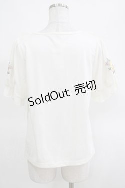 画像3: axes femme POETIQUE / ヒマワリ刺繍フリルカットプルオーバー M オフ H-25-03-14-063-AX-TO-NS-ZH