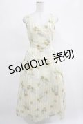 axes femme POETIQUE / ヒマワリレースロングワンピース M イエロー H-25-03-14-006-AX-OP-NS-ZH