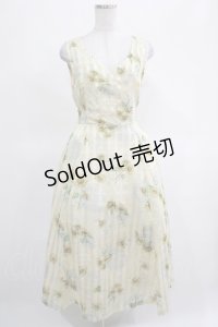 axes femme POETIQUE / ヒマワリレースロングワンピース M イエロー H-25-03-14-006-AX-OP-NS-ZH