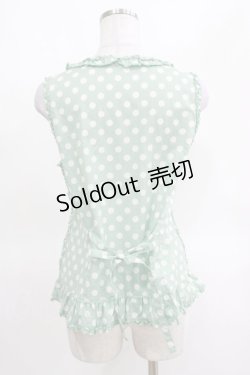 画像3: PINK HOUSE / ドットフリルノースリーブブラウス Free ミント H-25-03-14-072-LO-BL-NS-ZH