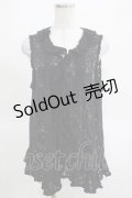 PINK HOUSE / 総レースフリルベスト Free ブラック H-25-03-14-073-LO-TO-NS-ZH