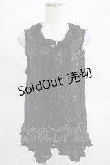 PINK HOUSE / 総レースフリルベスト Free ブラック H-25-03-14-073-LO-TO-NS-ZH