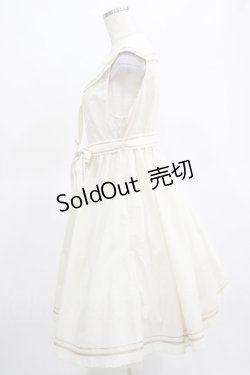 画像2: フェリシモ / 童話『不思議の国のアリス』おかしなお茶会メンバーの柄ワンピース：カモミール サイズ5 アイボリー H-25-03-14-015-LO-OP-NS-ZH