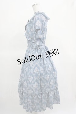 画像2: axes femme kawaii / クラシックローズワンピース M ブルー H-25-03-14-002-AX-OP-NS-ZH