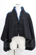 Qutie Frash / メッシュ切替ポンチョ  黒×青 H-25-03-15-036-QU-JA-KB-ZH