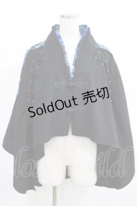Qutie Frash / メッシュ切替ポンチョ  黒×青 H-25-03-15-036-QU-JA-KB-ZH