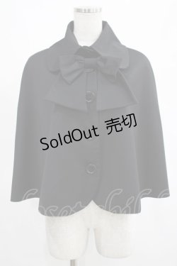 画像1: PEACE NOW / リボンタイ付ケープ  黒 H-25-03-15-041-PU-JA-KB-ZH