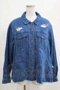 Candy Stripper / BACK FRILL JACKET  ブルー H-25-03-15-046-PU-JA-KB-ZH