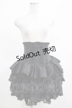 画像1: ATELIER PIERROT / ミニコルセットスカート  ブラック H-25-03-15-053-EL-SK-KB-ZH