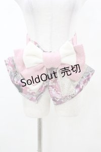 Qutie Frash / リボン帯コルセット  ピンク H-25-03-15-1005-QU-ZA-KB-ZH