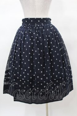 画像2: Jane Marple / Sprinkled flowers wrapped skirt Free ネイビー H-25-03-15-1032-JM-SK-NS-ZH