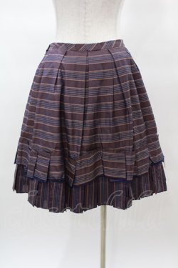 画像2: Jane Marple / ヴィンテージストライプのリボンスカート M ワイン H-25-03-15-1035-JM-SK-KB-ZH