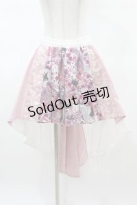 Qutie Frash / 和柄プリーツスカート  ピンク H-25-03-15-1036-QU-SK-KB-ZH