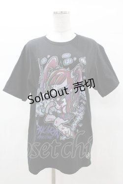 画像1: HYPER CORE / 椎名ひかり×HYPER COREコラボTシャツ  黒 H-25-03-15-1047-PU-TO-KB-ZH