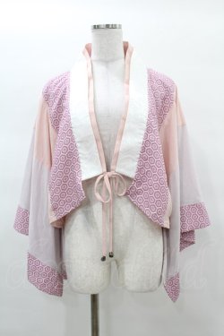 画像1: Qutie Frash / 着物ボレロ  ピンク H-25-03-15-1048-QU-TO-KB-ZH