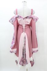 画像2: Qutie Frash / オフショル着物カーディガン  ピンク H-25-03-15-1010-QU-TO-KB-ZH (2)