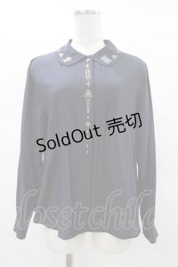 Jane Marple / Royalモチーフエンブロイダリーブラウス  ネイビー H-25-03-15-1013-JM-BL-KB-ZH