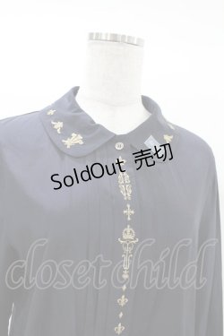 画像4: Jane Marple / Royalモチーフエンブロイダリーブラウス  ネイビー H-25-03-15-1013-JM-BL-KB-ZH