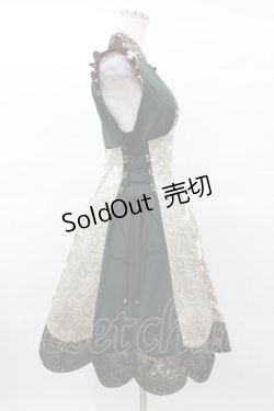 画像3: Qutie Frash / チャイナワンピース  カーキ×ゴールド H-25-03-15-1019-QU-OP-KB-ZH