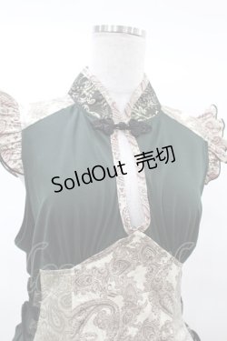 画像4: Qutie Frash / チャイナワンピース  カーキ×ゴールド H-25-03-15-1019-QU-OP-KB-ZH