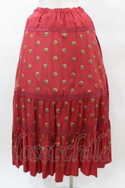 画像2: Jane Marple Dans Le Salon / Granny’s buttons tiered skirt  ローズ H-25-03-15-1021-JM-SK-KB-ZH