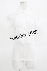 alice auaa / ヨーク切替シースルーブラウス 3（約9号） ホワイト H-25-03-15-063-AA-BL-KB-ZH