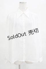 EXCENTRIQUE / シフォン・ボウ付きブラウス  白 H-25-03-15-065-EL-BL-KB-ZH