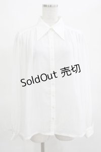 EXCENTRIQUE / シフォン・ボウ付きブラウス  白 H-25-03-15-065-EL-BL-KB-ZH
