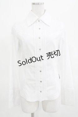 画像1: Ozz Croce / 刺繍ピンタックブラウス  白 H-25-03-15-067-OO-BL-KB-ZH