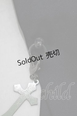 画像2: BPN / クロスチャーム付ネクタイ  黒 H-25-03-15-078-GO-ZA-KB-ZH