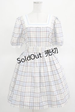 画像1: MILK / GIRL POPSワンピース  サックスチェック H-25-03-15-010-ML-OP-KB-ZH