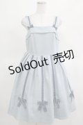 Melody BasKet / Ribbon treeジャンパースカート M サックス H-25-03-15-014-LO-OP-KB-ZH