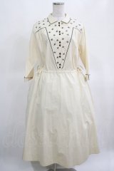 Jane Marple Dans Le Salon / Clover embroidery dress  バニラ H-25-03-15-015-JM-OP-KB-ZH