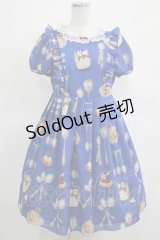 Emily Temple cute / Deliciousワンピース  ブルー H-25-03-15-016-ET-AC-ET-ZH