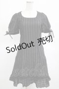 MIHO MATSUDA / ラメストライプワンピース  黒 H-25-03-15-024-GO-OP-KB-ZH